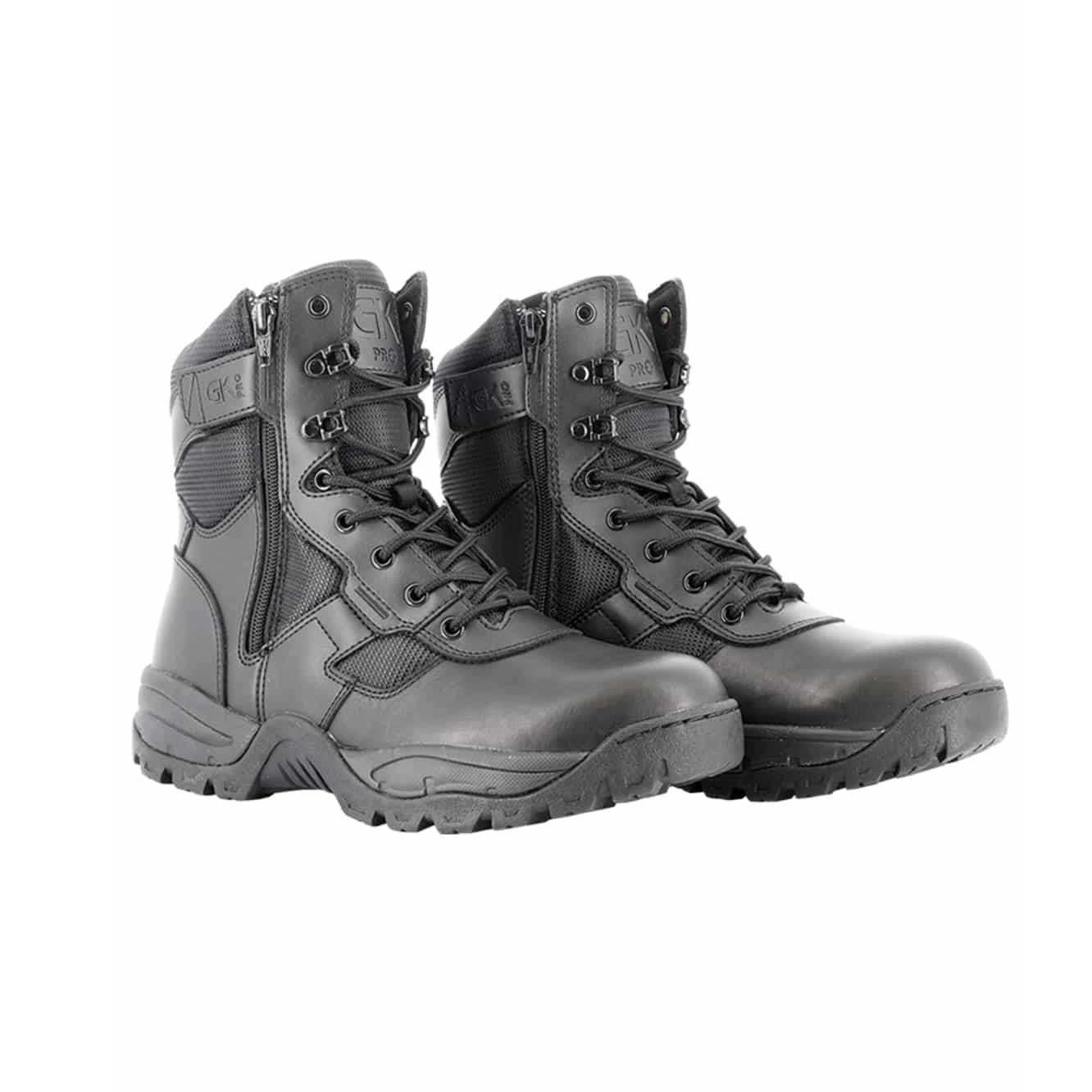 GK BOOTS – CUIR TOILE AVEC DOUBLE ZIPS