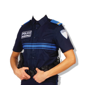 Chemise marine manche courte Police Municipale